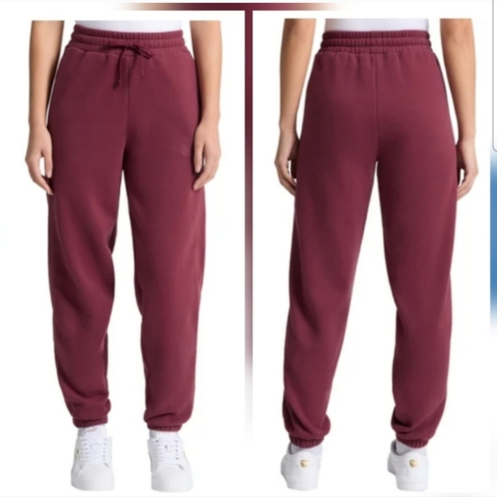 NEW! Puma Burgundy Fleece Joggers with Logo